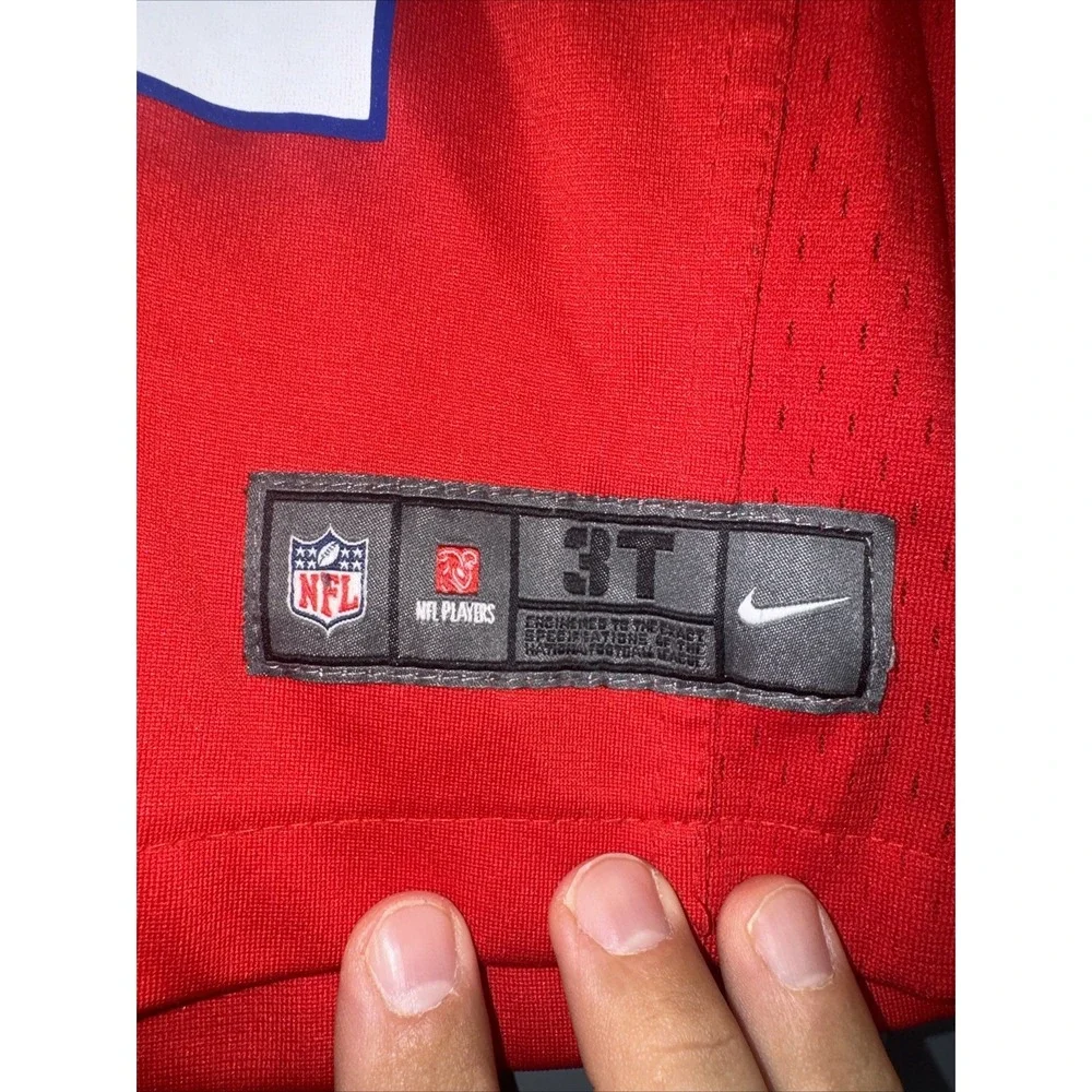 NFL Jersey 3T -Red Tom Brady 12 Patriots Football Fan Gear New England Sport